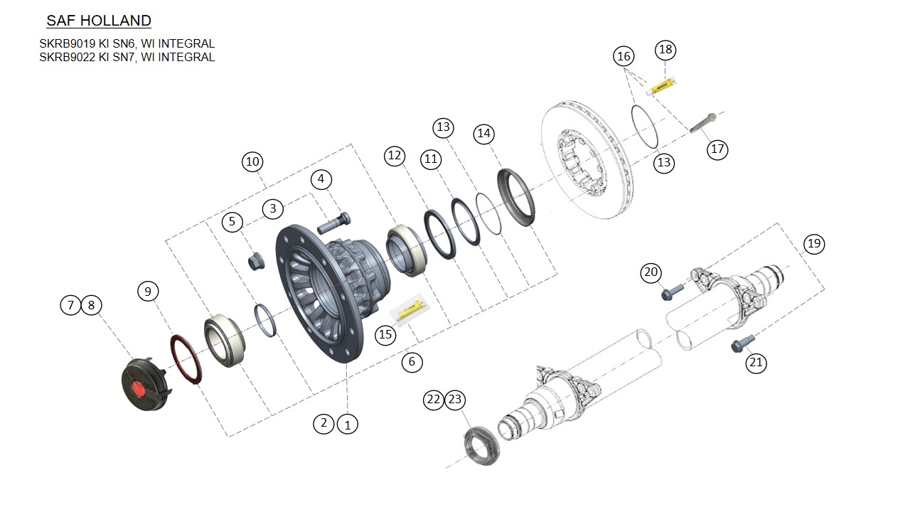 SAF HOLLAND - SKRB9019 KI SN6 WI INTEGRAL / SKRB9022 KI SN7 WI INTEGRAL